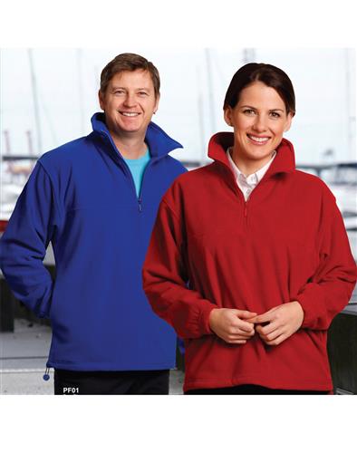 Adults’ Half Zip Polar Fleece Pullover