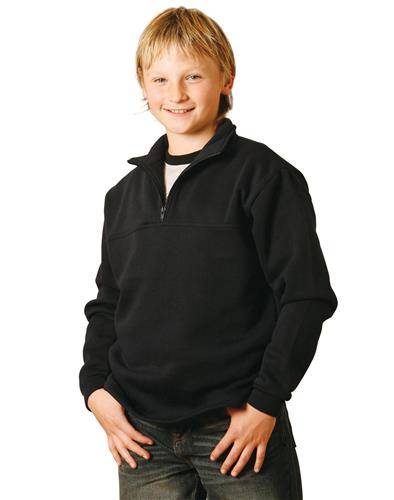 Kids’ American Style 1/2 Collar Fleecy Sweat Top