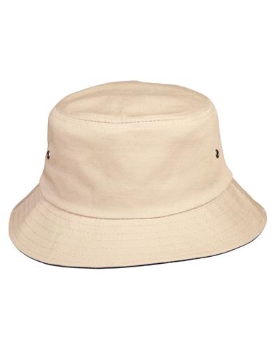 Enzyme Washed With Contrasting Underbrim Bucket Hat